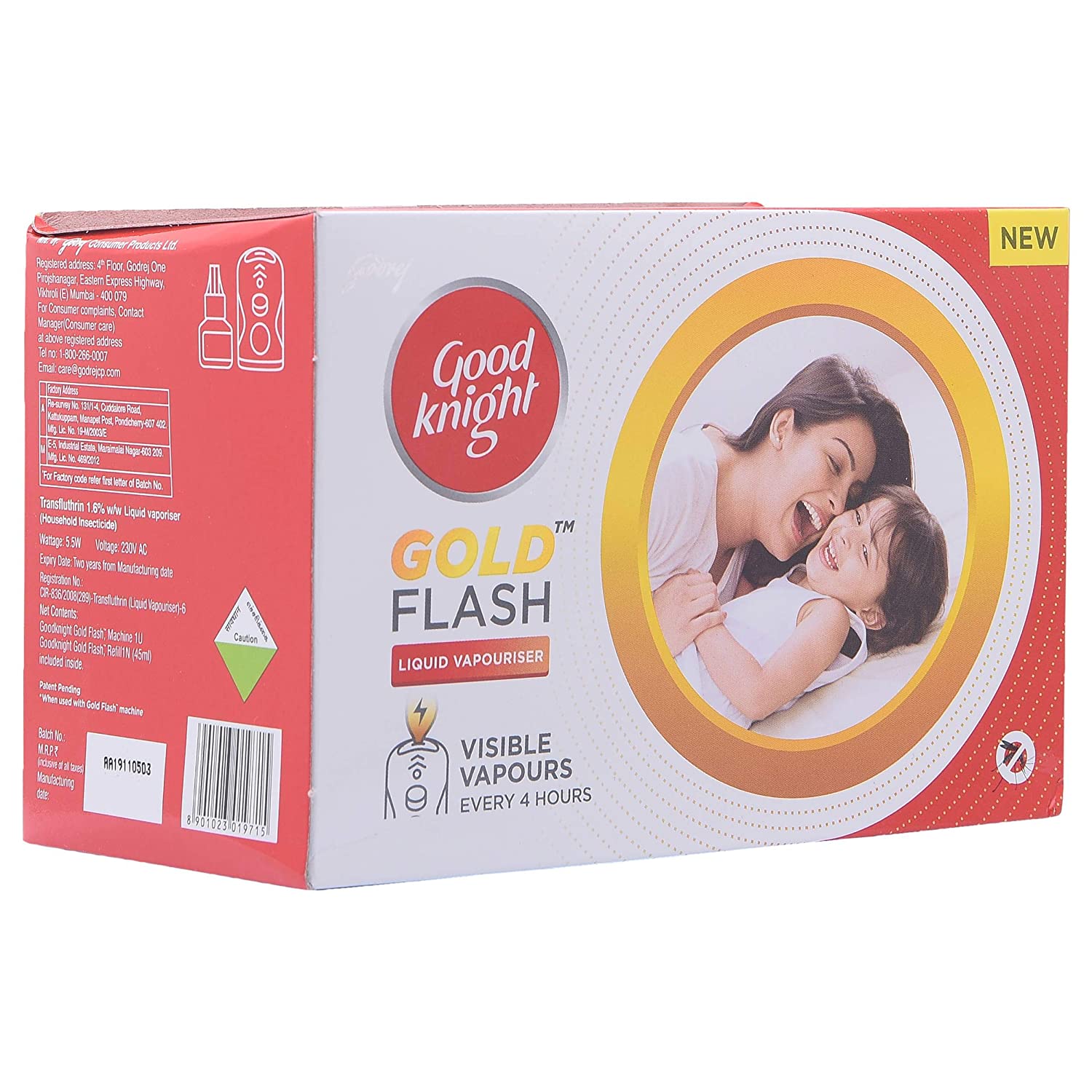 Good Knight Gold Flash Liquid Vaporizer With Machine 45 ml