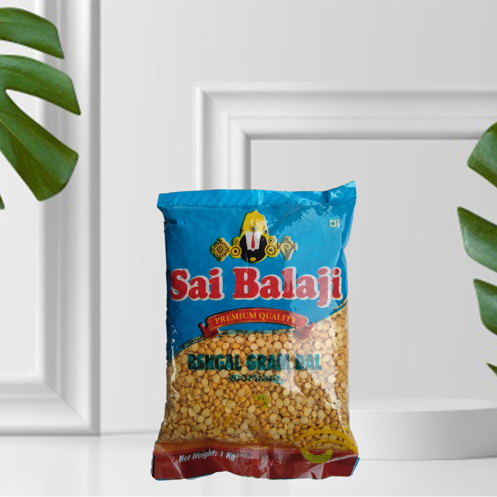 Chana Dal (Chanaga Pappu) 1Kg Pack- Sai Balaji