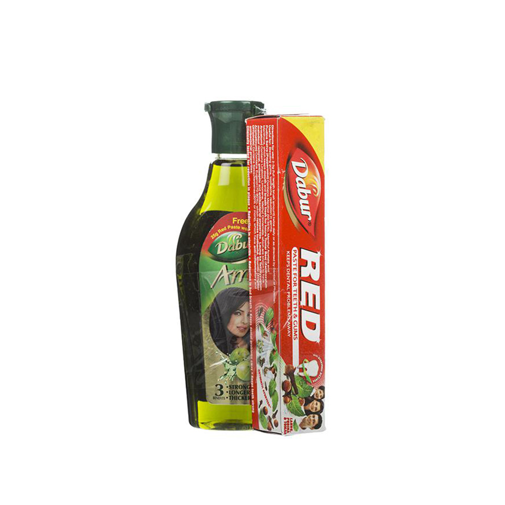 Dabur Amla Hair Oil - for Strong , Long and Thick Hair - 90ml (Free Dabur Red Paste 20g Worth 20/-rs