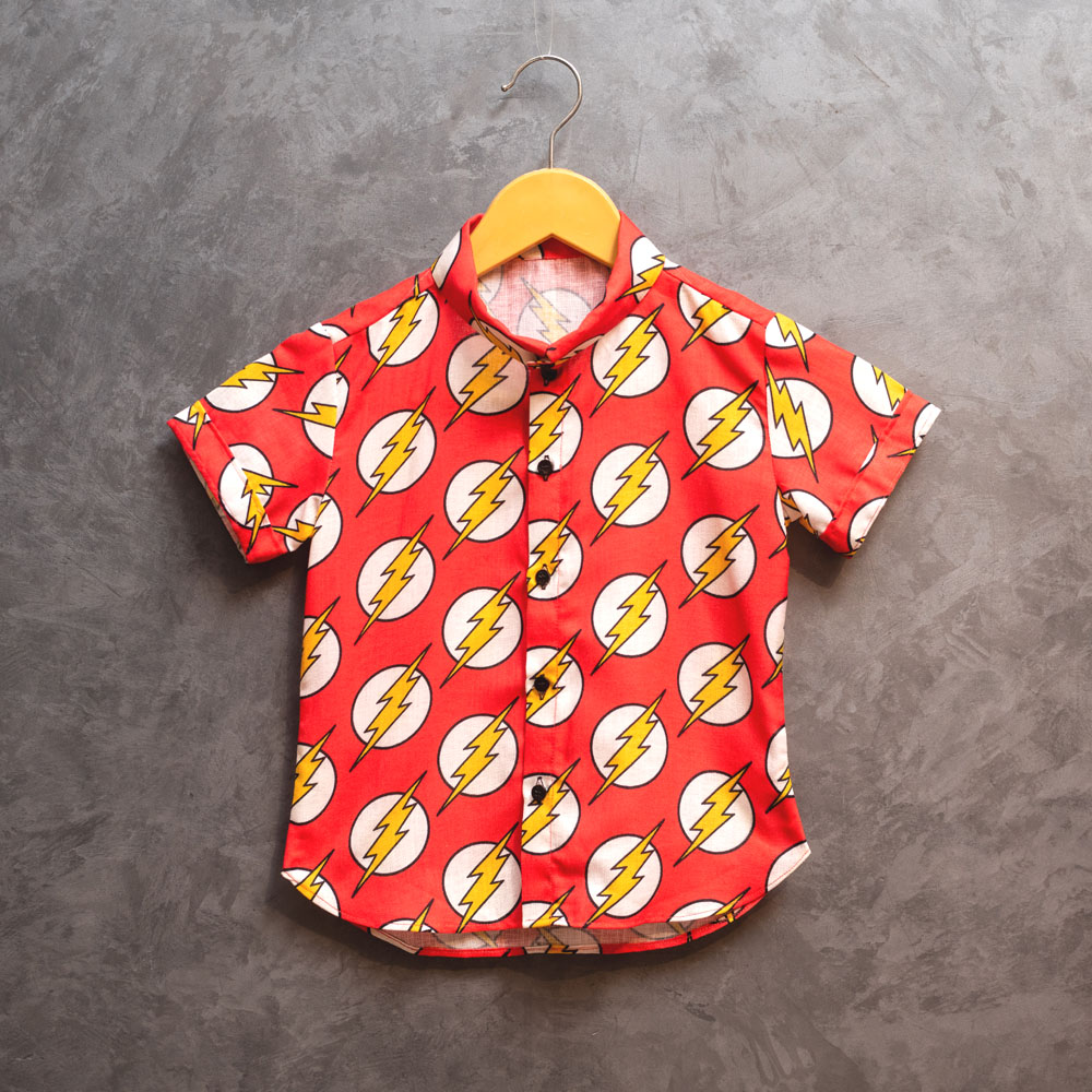 Thiya Thunder Print Boys Shirt