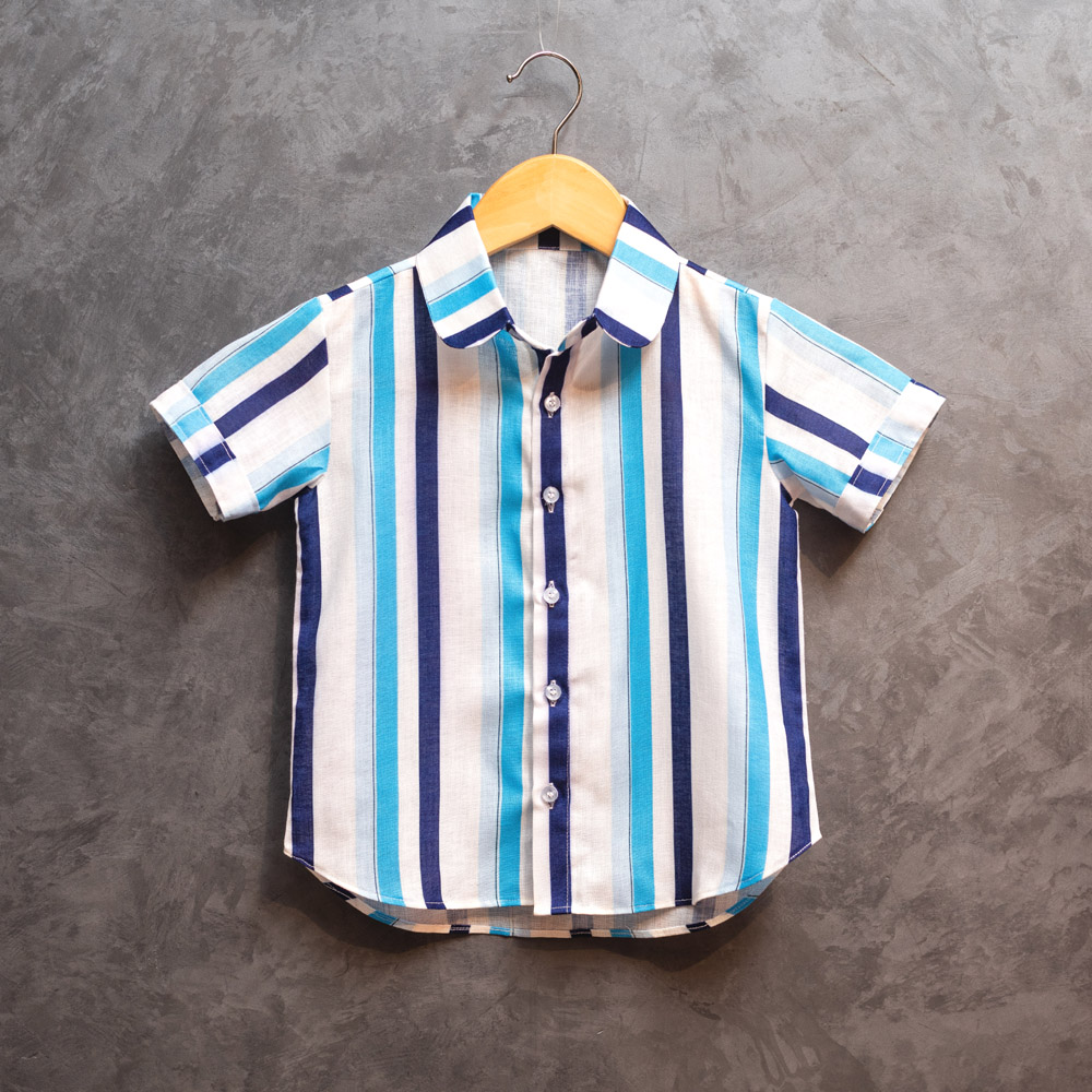 Thiya Multicolour Stripes Print Boys Shirt