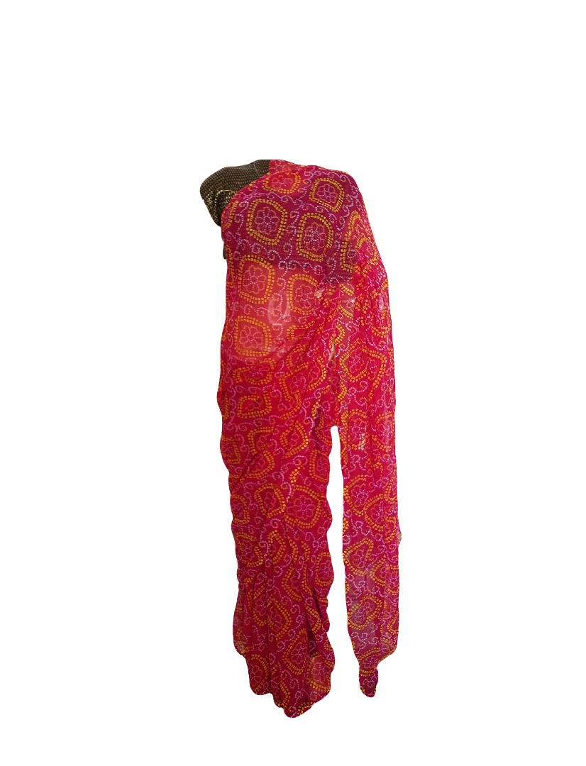 Buy-Online-Rajasthani-Traditional-Bandhani-Rani-Color-Saree