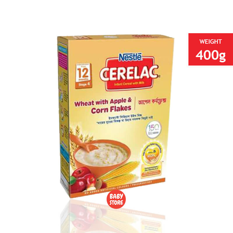 Cerelac Wheat with Apple & Cornflakes 400gm
