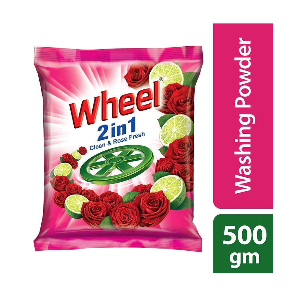 Wheel Washing Powder 2in1 Clean & Rose 500gm