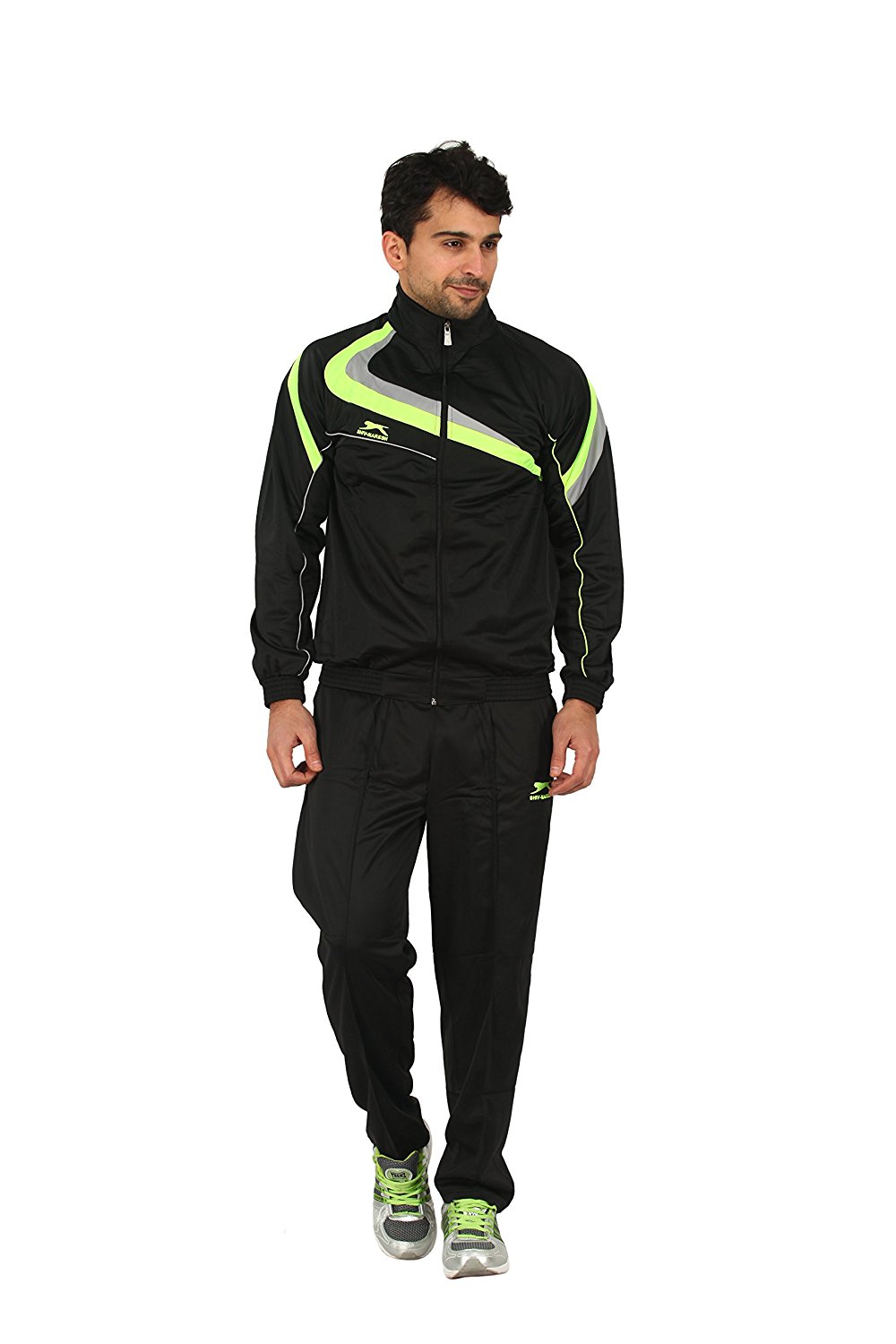 Shiv Naresh SNTS Super Poly-450A Polyester Track Suit, Men's (Black)