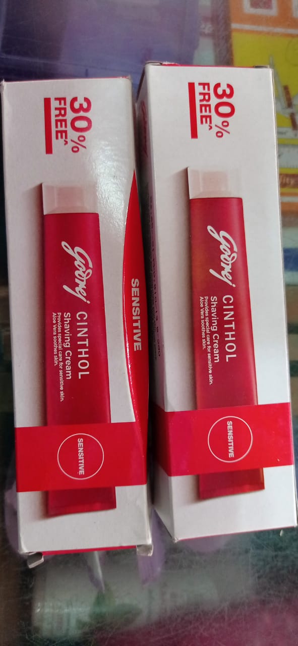 Godrej Shaving Cream - Cinthol - Sensitive 30% free