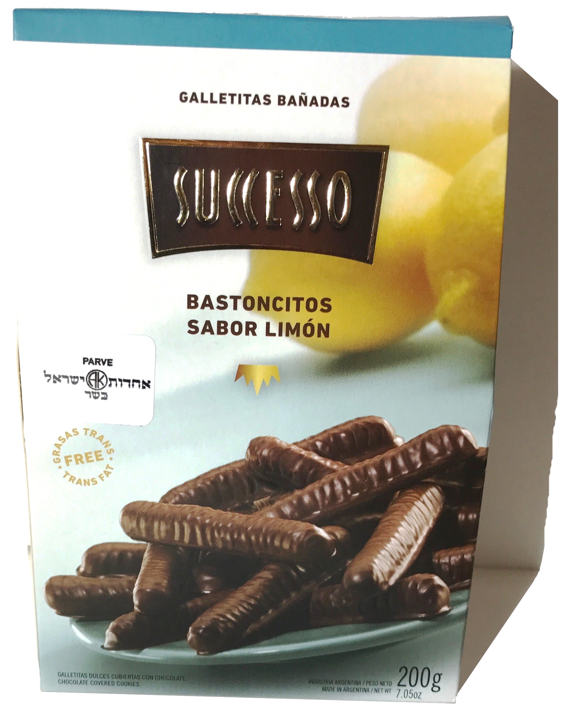 Galletitas Bastoncitos sabor limon bañadas Successo x 200 g