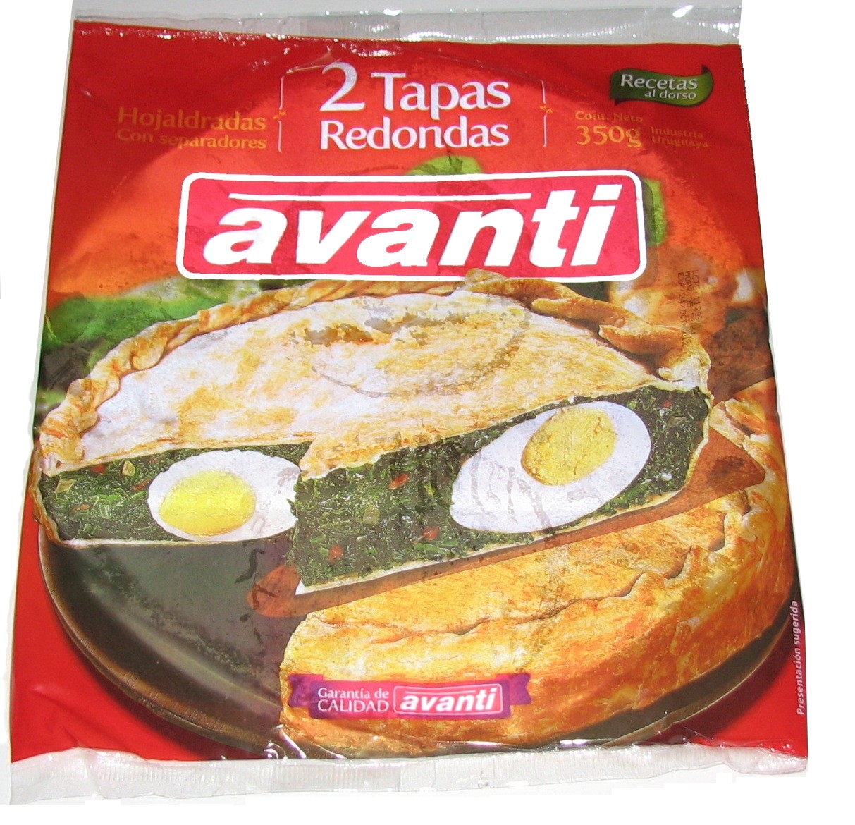 Tapas de Pascualina Redonda Avanti 35 x 350 g