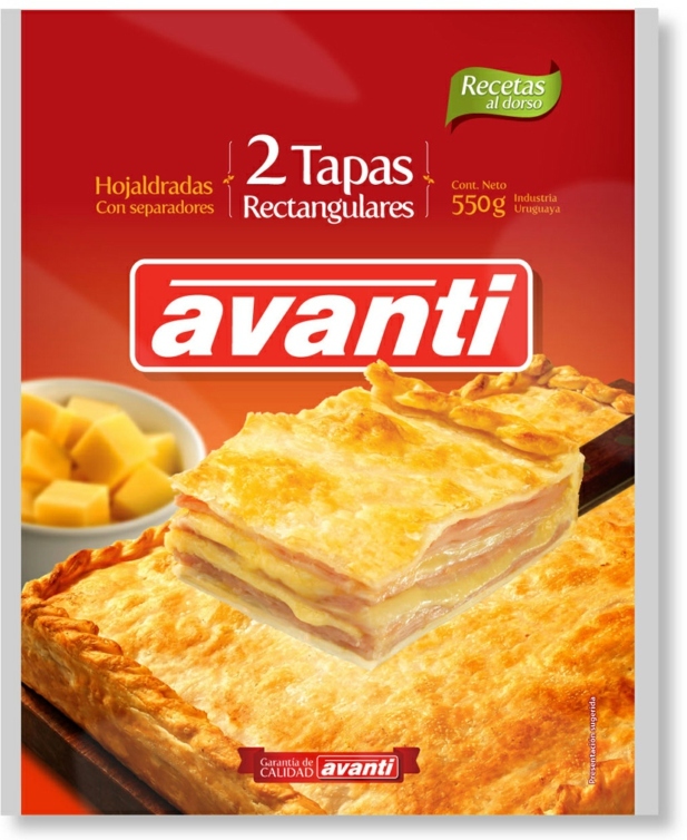 Tapas de Pascualina Rectangular Avanti 18 x 550 g