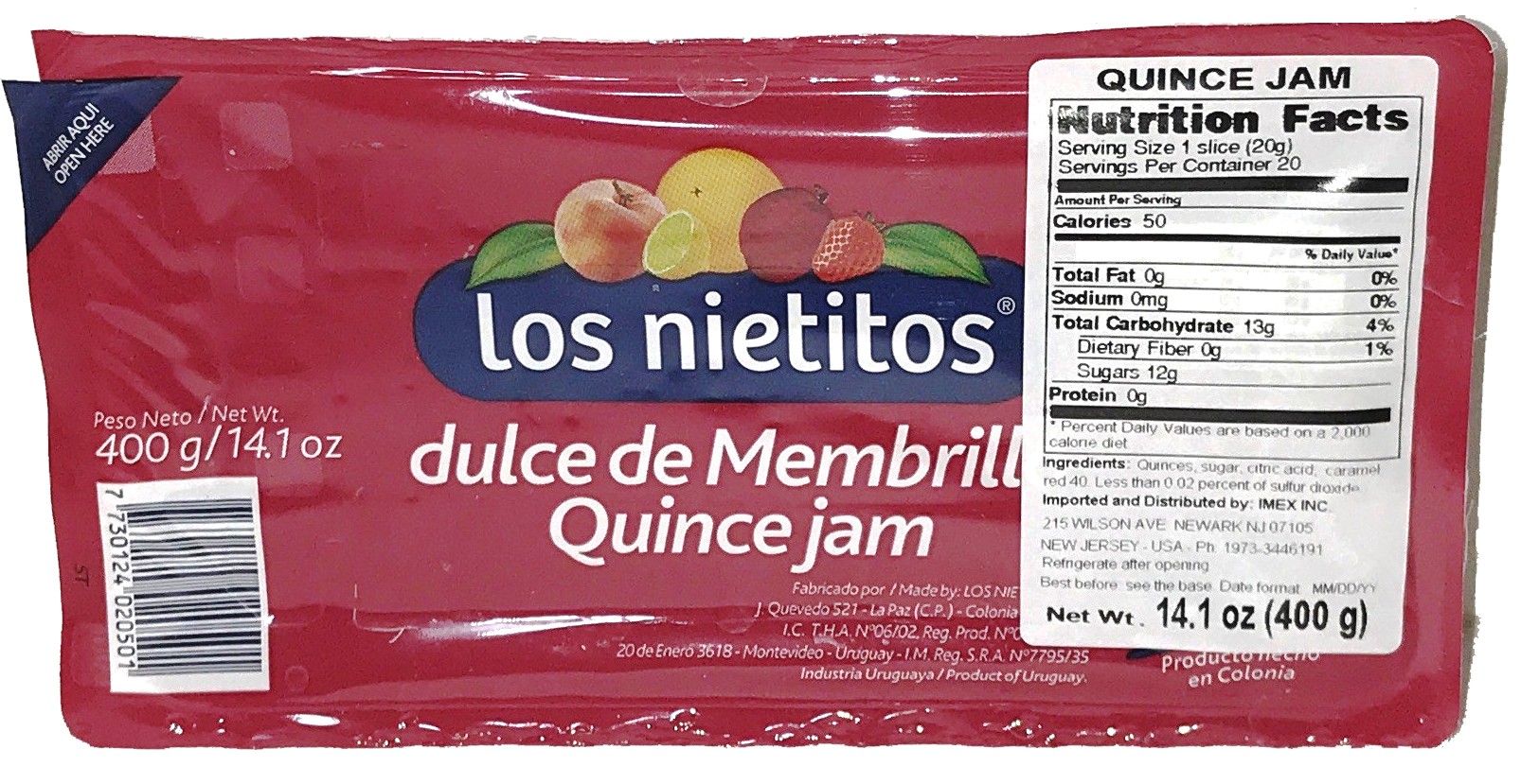 Dulce de Membrillo Los Nietitos 24 x 400 g