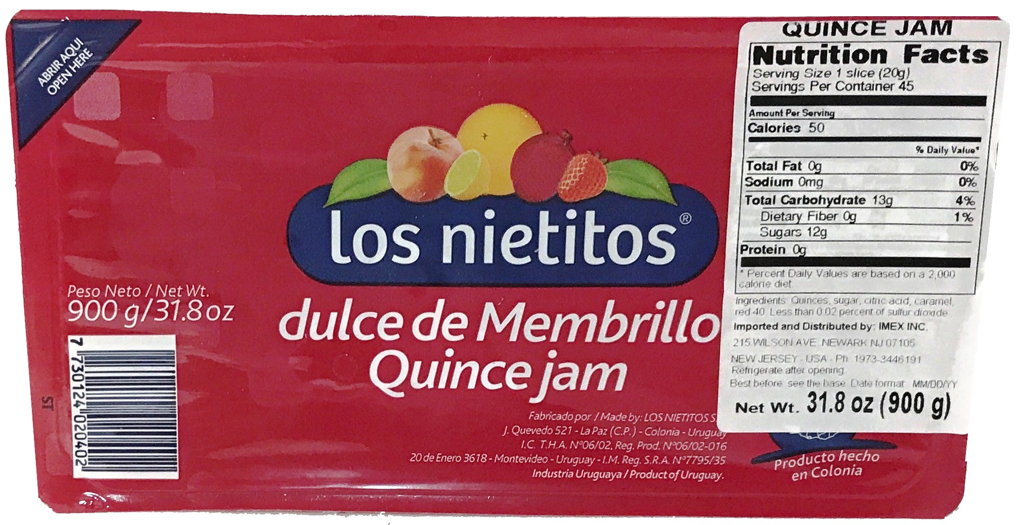 Dulce de Membrillo Los Nietitos 12 x 900 g