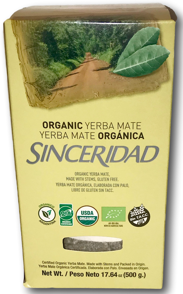 Yerba Organica Sinceridad 10 x 500 g