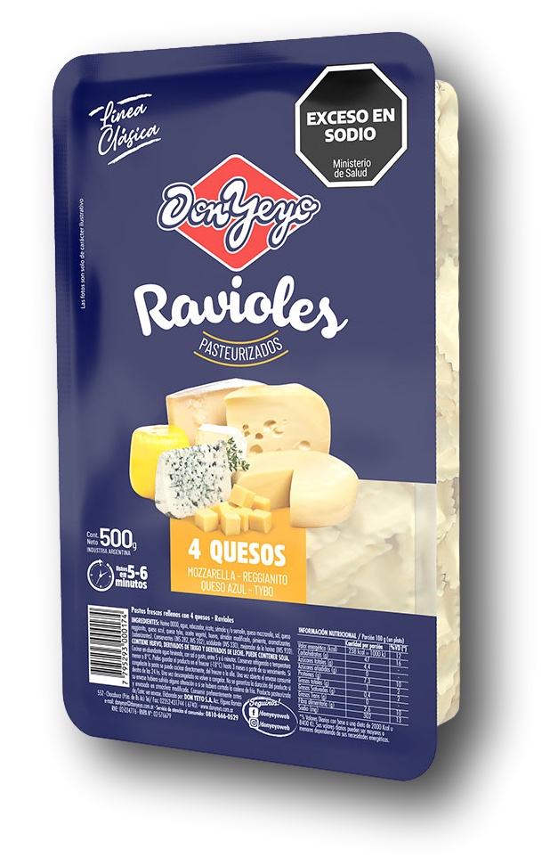 Ravioles de 4 Quesos Don Yeyo 20 x 500 g
