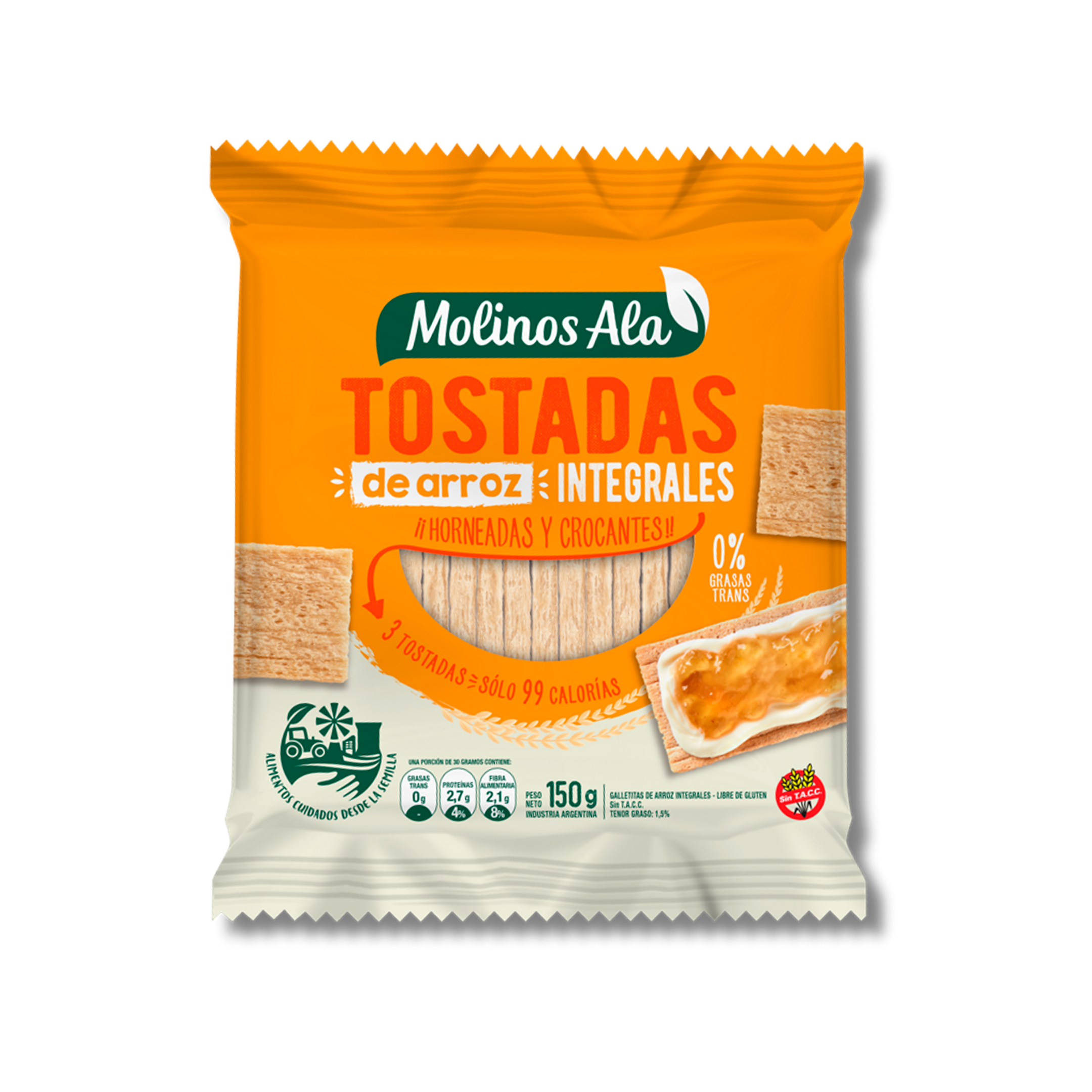 Tostada Arroz Integrales Molinos Ala 24 x 150 g
