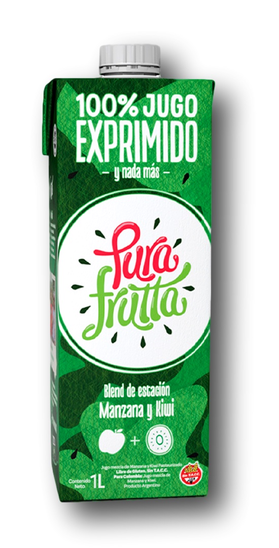 Jugo de MANZANA Y KIWI Pura Frutta NFC 8 x 1 litro