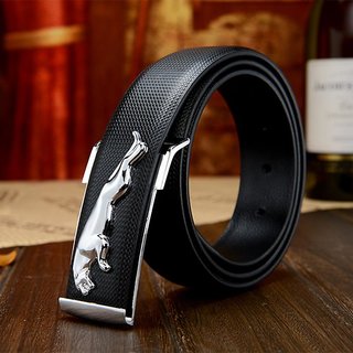 Men's Leather Belt Jaguar Buckle 