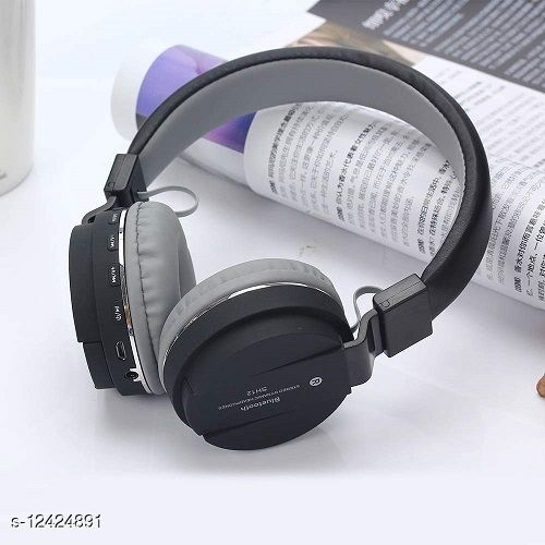 Editrix Sh12 Wireless Bluetooth Headset (Black)