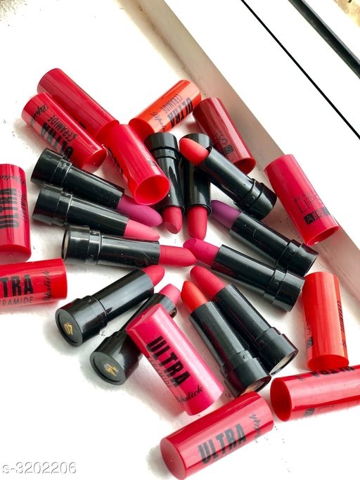 Ads Ultra CeramideMatte  Lipstick  Combo Pack Of 12 Pcs In Different Shades