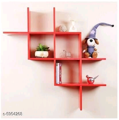 Beautiful Decorative Wall Shelves Red