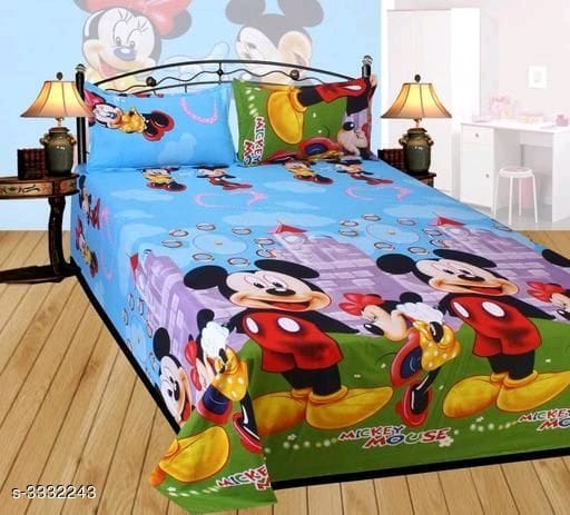 Stylish Printed Cotton Double Bedsheet