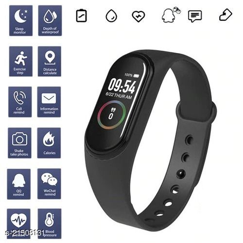 Smart Band M4 With Scratch poof Lamination Fitness Tracker Band