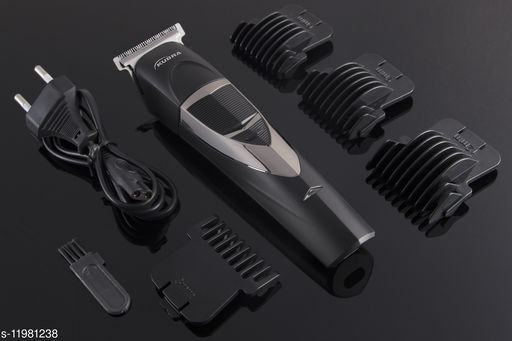Cordless Rechargeable Professional Hair and Beard Trimmer For Men Runtime: 50 min Trimmer for Men (Black)