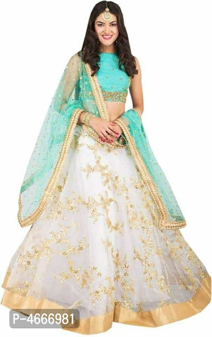 Latest Attractive Net Semi Stitched Lehenga Choli