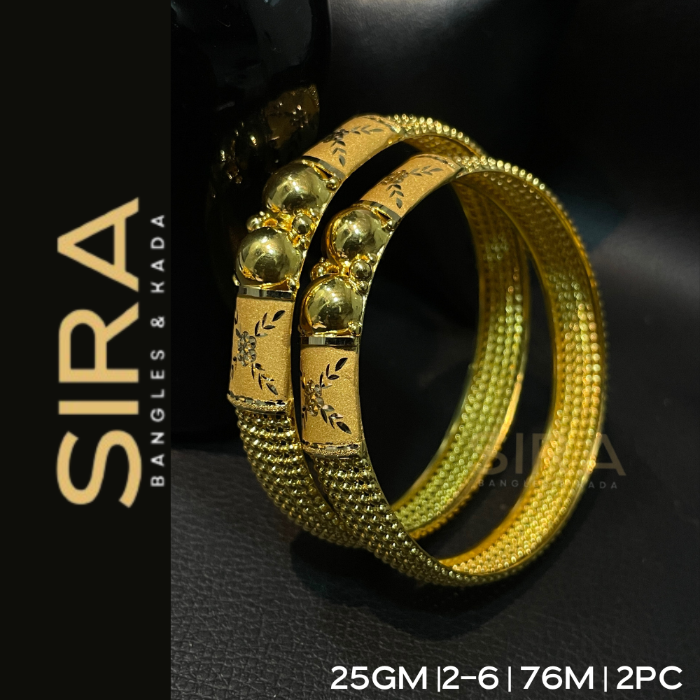 FANCY BANGLES 18KT 25GRAMS, 2PC