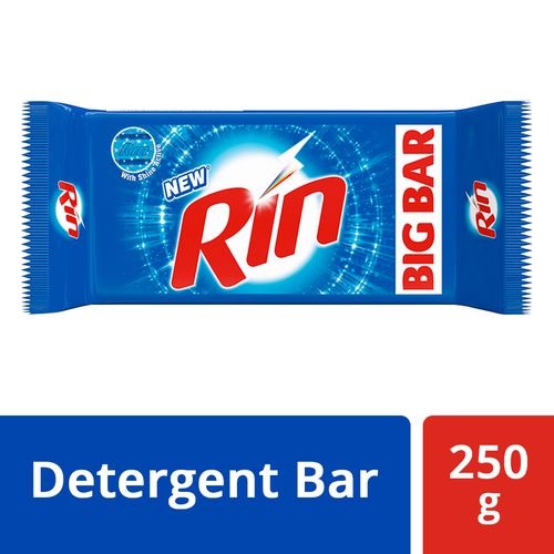 Rin Detergent Bar, 250 g (250 g, Pack of 4)