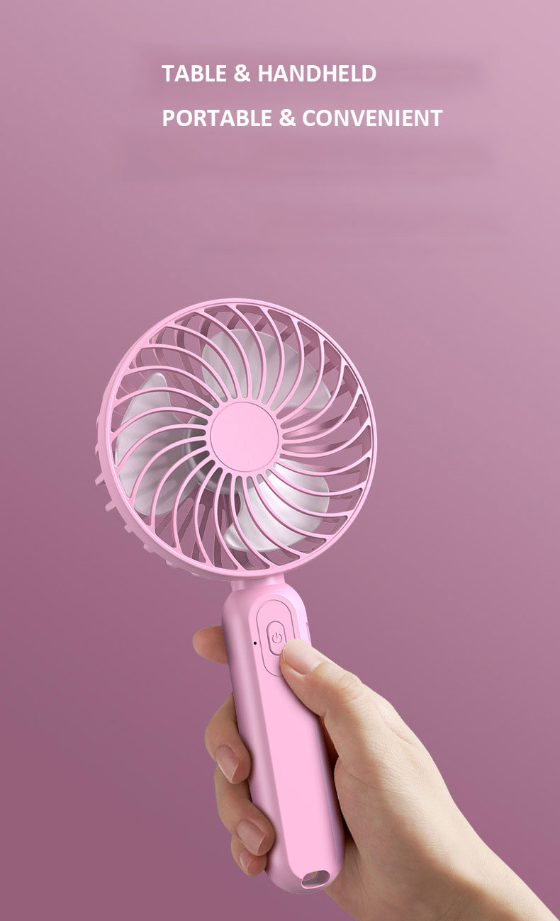 Handy USB Desktop Table Cute Electric Mini Fan Toys For Kids Battery Charge Fan Mini Handheld Fan-Random color ( DS)