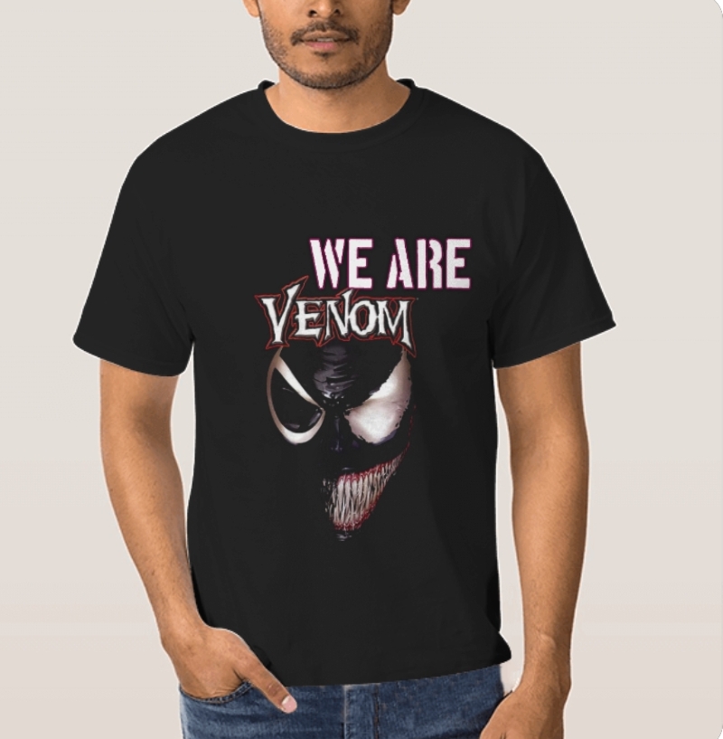 We Are Venom T-shirt For Men With Logo.