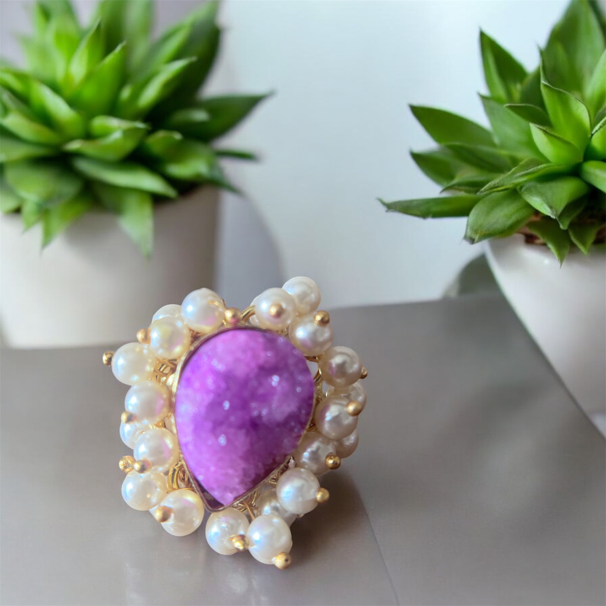 Carnation Beaded Ring
