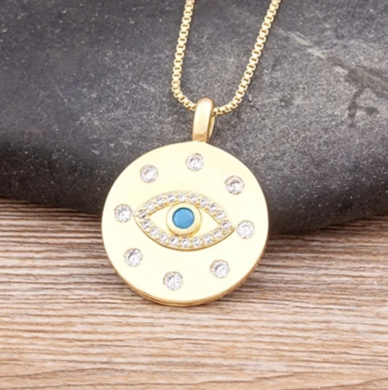 Solar System Evil Eye Necklace