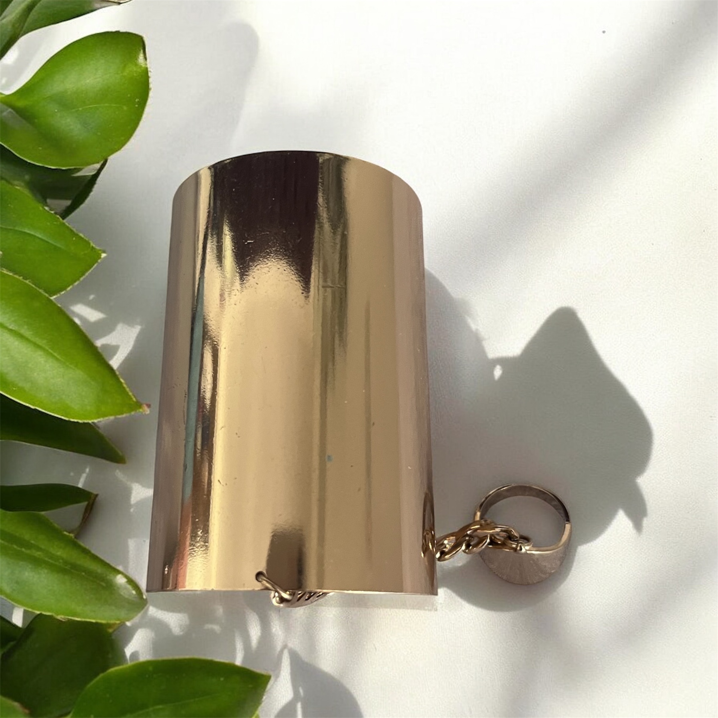 Tree Trunk Chunky Hand Cuff with Ring