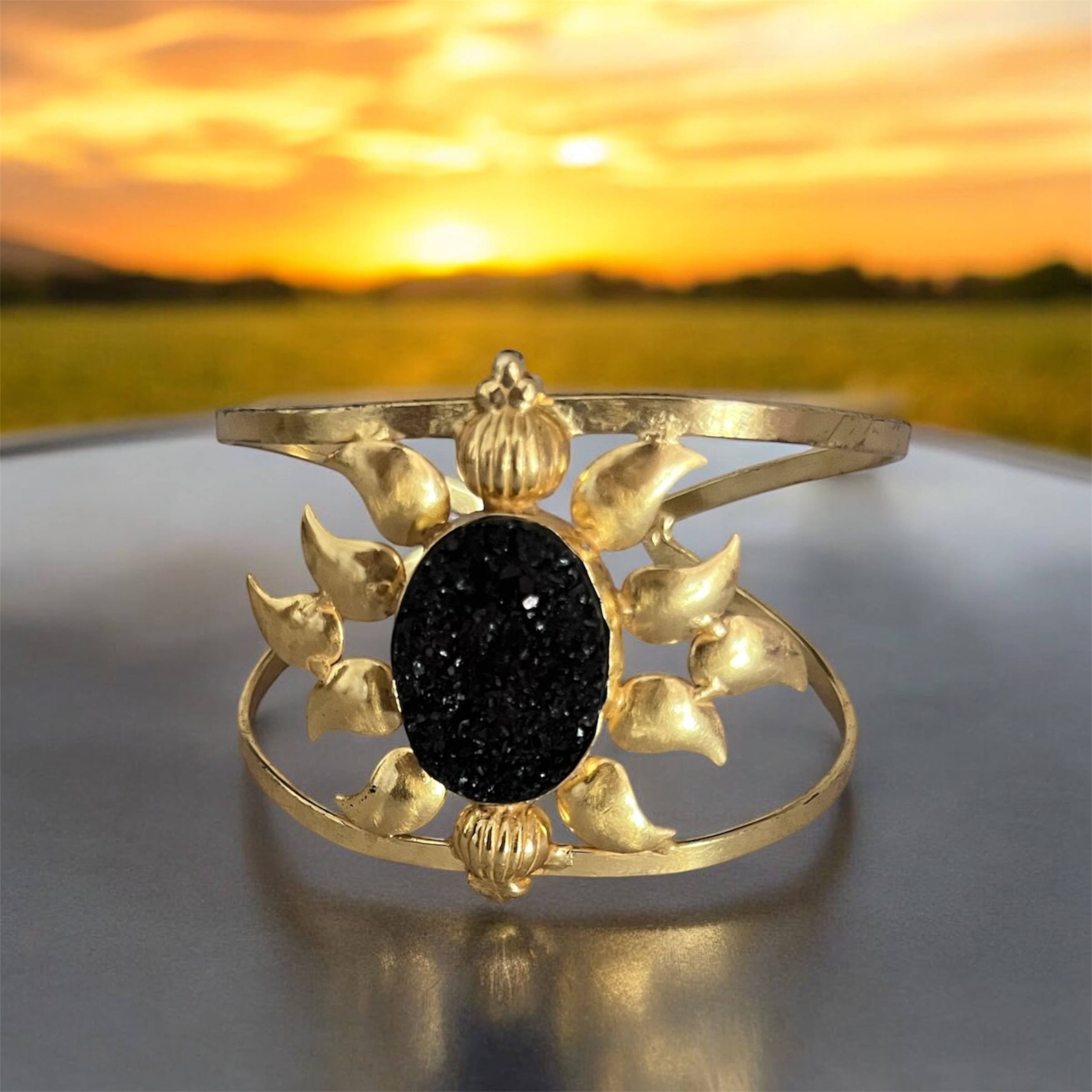 Flaming Sun Chunky Hand Cuff