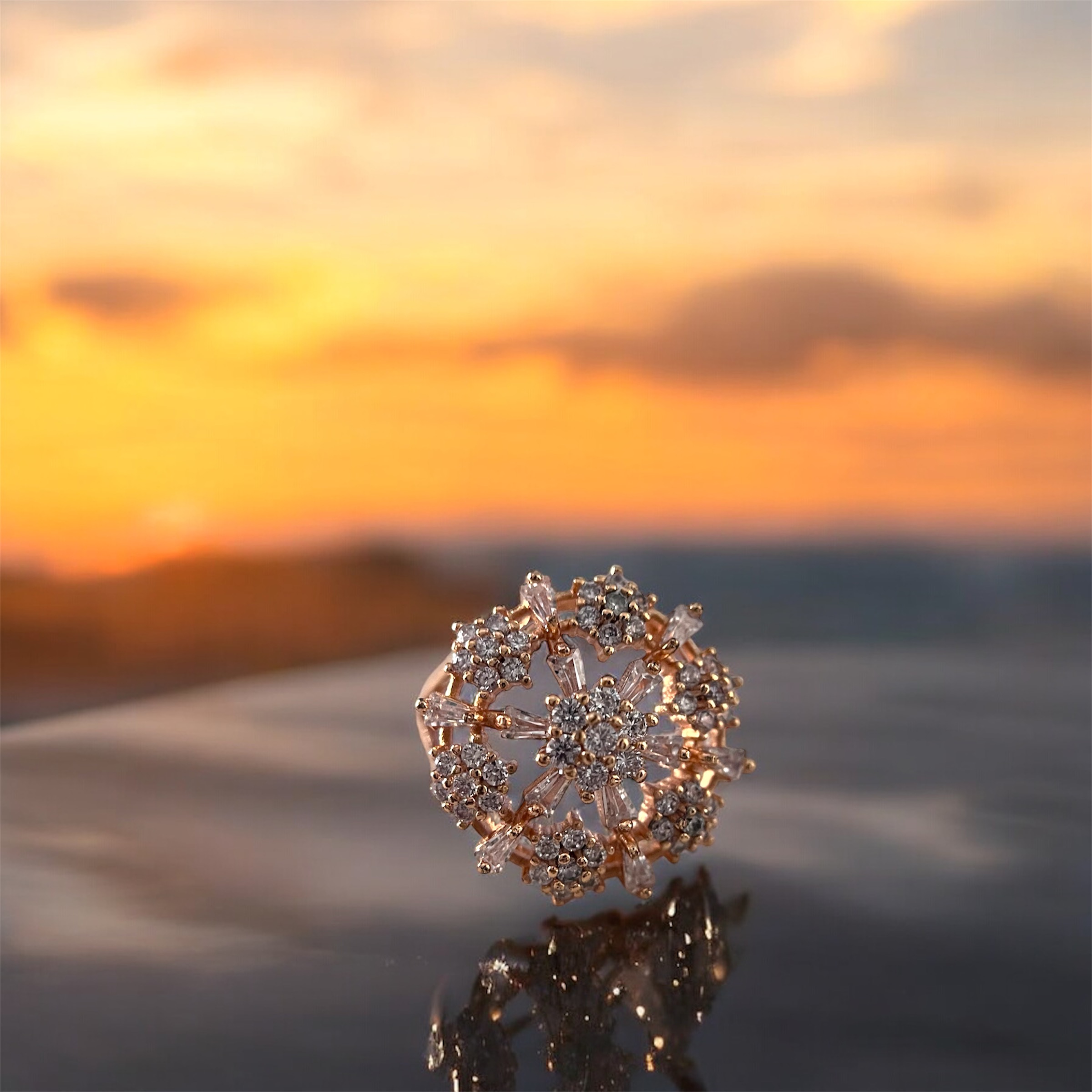 Rosy Dahlia Ring