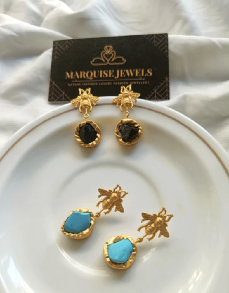 Bee You Earrings - Turquoise