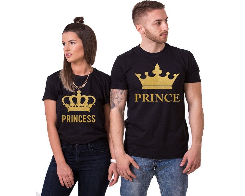 Double F Round  Couple T-Shirts 