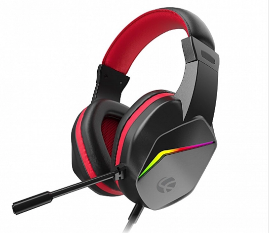 LAPCARE Bunker Gaming Over Ear Headset with RGB Back Lights|40Mm Drivers Lhp-210 Black