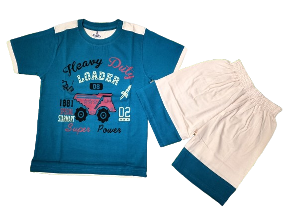 PAVIGAN Newlifestyle Boy's Cotton Round Neck Half Sleeve T-Shirt Set Size 5-6Y
