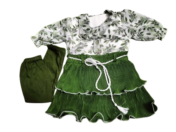 Baby girl dress set , Top & bottom Age 2-3 years