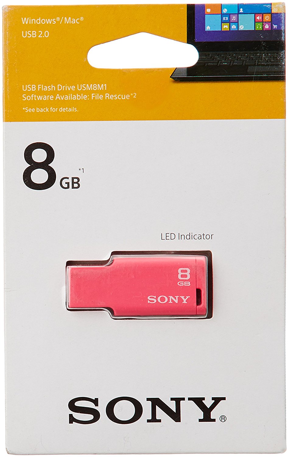 Sony 8GB USB 2.0 Pen Drive (Pink)