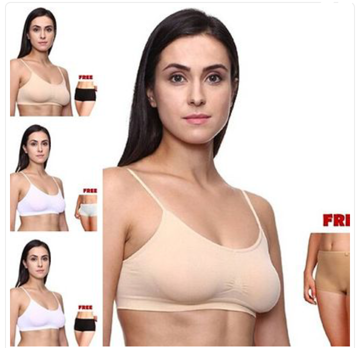 Women's And Girl's Non Padded Cami bra With Boy Short 