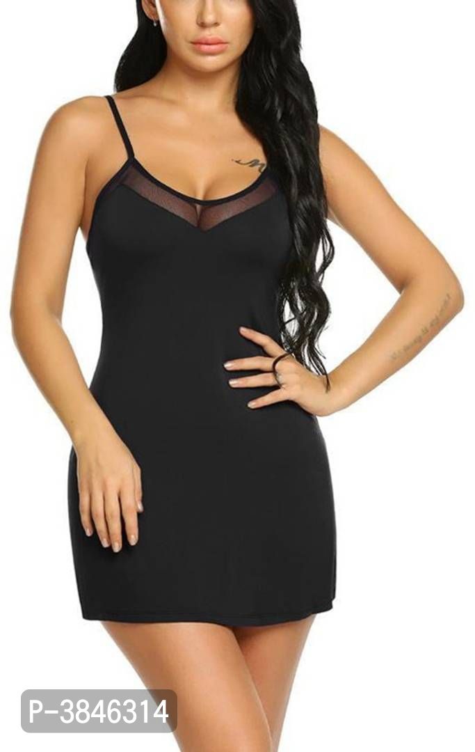 Aloof Women Babydoll Nightwear with G-String Panty  