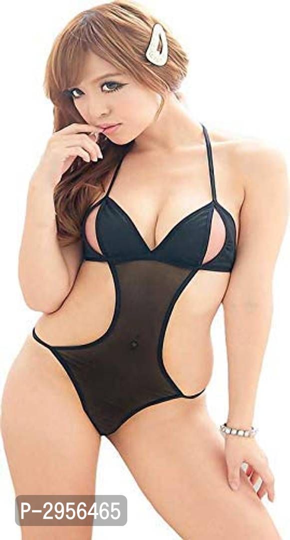 Women's Polyester Spandex Blend Sexy Night Dress / Baby Dolls 