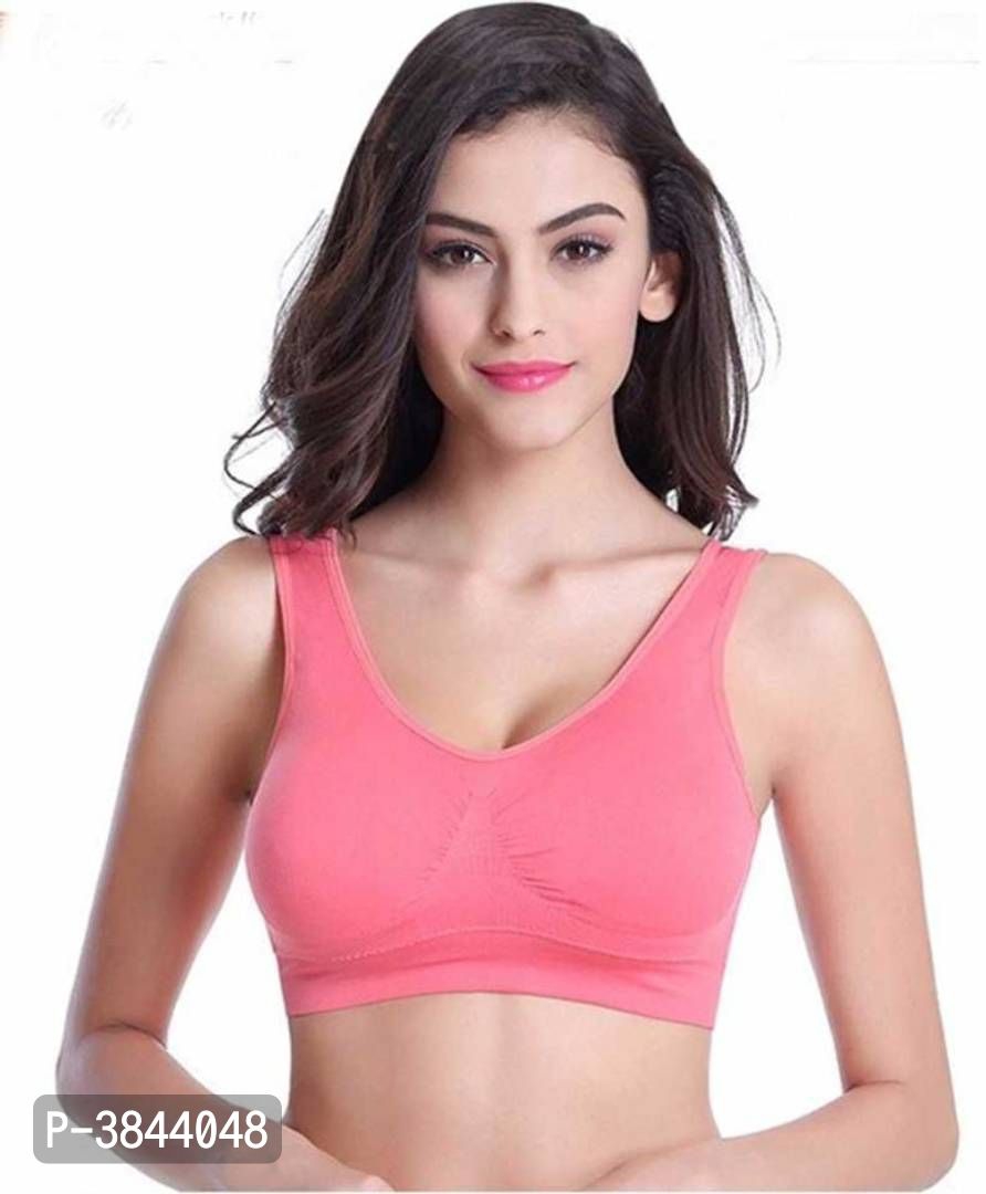 Women's Nylon Stretchable Seamless Air and Sport Bra