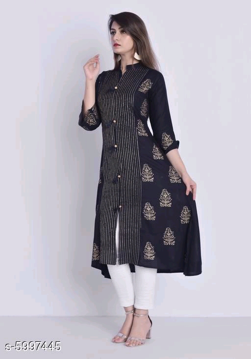 Women's Floral Printed Rayon Kurti 