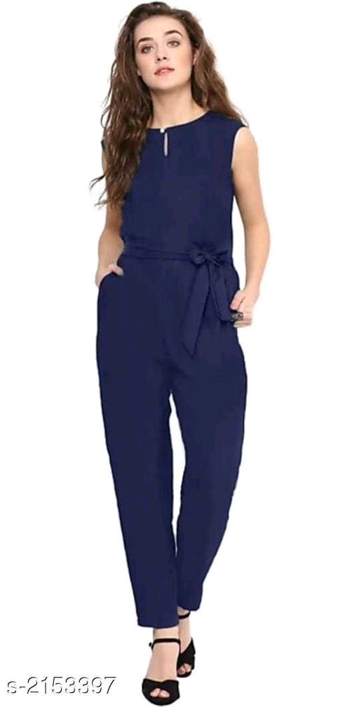 Elegant Rayon Solid Women's Jumpsuits