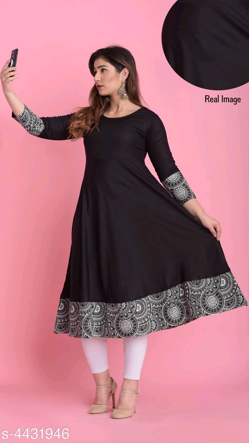 Stylish Fancy Kurti Fabric: Viscose Sleeves