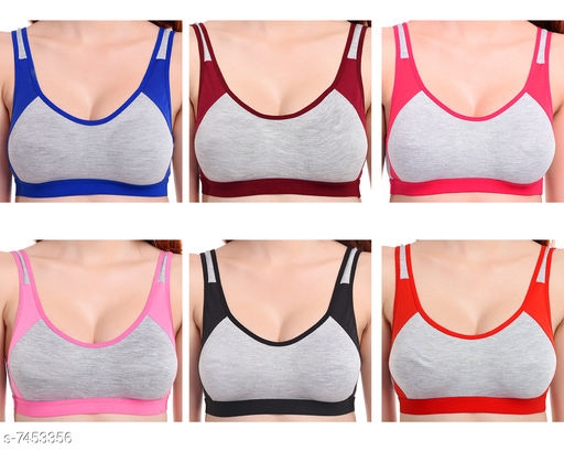 Regular Wear Sports Bra - Pack of 6 